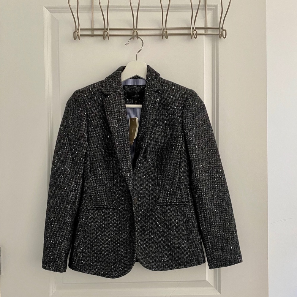 J.Crew Campbell Blazer in Sparkle Donegal Wool